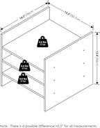 Furinno Cubicle Cube Insert, 3-Shelf Cube Organizer, Fits into Extra Thick Cubes, for Organizers and Storage, White (Does not fit IKEA Kallax Shelving)