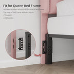 Tufted Upholstered Headboard Queen Size, Button Adjustable Height Queen Head Board Only, Sturdy and Durable Solid Wood with Nailhead Trim Headboards, Ideal for Bedroom, Dorm, Guest Room,Pink