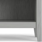 SIMPLIHOME Amherst SOLID WOOD 24 Inch Wide Traditional Bedside Nightstand Table in Fog Grey, For the Living Room and Bedroom