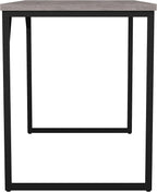 Martha Stewart Noah Home Office Parsons Desk in Gray Wood Grain with Oil Rubbed Bronze Metal Frame