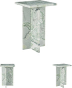Signature Design by Ashley Deaconwell Contemporary Marble Accent Table, White & Light Green