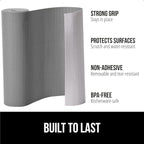 GORILLA GRIP Slip Resistant Drawer and Shelf Liner 2 Pack, Non Adhesive Water Resistant, Easy Clean and Trim, Smooth Surface Liners for Kitchen Cabinet, Shelves, Drawers, Pantry, 17.5 IN x 20 FT, Gray