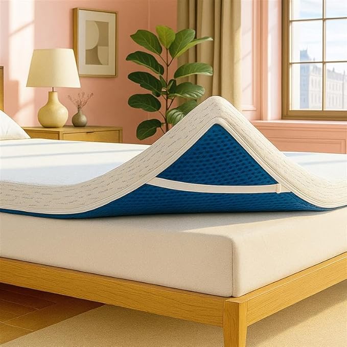ViscoSoft 2 Inch Memory Foam Mattress Topper King - Select High Density Ventilated Mattress Pad - Premium Removable Rayon Cover