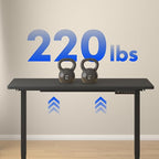 FLEXISPOT E3 Dual Motor Electric Standing Desk 55x28 Inch Whole-Piece Board Height Adjustable Desk Electric Sit Stand Desk (Black Frame + Black Desktop, 2 Packages)