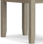 SIMPLIHOME Artisan SOLID WOOD 14 inch Wide Rectangle Transitional Narrow Side Table in Distressed Grey for the Living Room and Bedroom