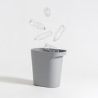 IRIS USA Small Trash Can Wastebasket with Handle, 6 Gallon / 24 Quart, 3-Pack, for Bathroom, Office, Bedroom, Under Sink, Kitchen, Garbage - Gray