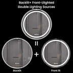 42" x 42" LED Bathroom Mirror with Lights, Backlit & Front Lighted, Wall-Mounted Vanity Mirror 3000K/4000K/6000K, Memory Functions, Anti-Fog, Dimmable Smart Mirror