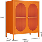 Metal Storage Cabinets, Modern Accent Cabinet with 2 Acrylic Doors, Sideboards with Adjustable Shelf and high feet, Entryway Storage Cabinet for Home, Office, Living Room,Sideboard, Hallway