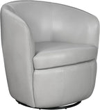 Parker Living Barolo - Steamboat Ice 100% Italian Leather Swivel Club Chair