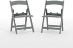 Flash Furniture Hercules Set of 2 Kids Gray Resin Folding Chairs with Gray Vinyl Padded Seats
