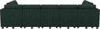 Belffin Large 15 Seat Modular Sectional Sofa with Storage Seat Corduroy Sleeper Sectional Sofa Bed Oversized Convertible Modular Couch for Living Room Green