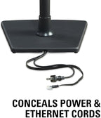 Sanus Wireless Sonos Speaker Stand for Sonos One, Play:1, & Play:3 - Audio-Enhancing Design with Built-in Cable Management - Single Stand (Black) - WSS21-B1