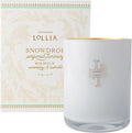 Lollia Snowdrop Luminary, 11 oz, 312 g, Winterberry & Cashmere Scented Soy Candle, 70 Hour Long Lasting Burn Time, Luxury Home Fragrance & Aromatherapy Decor