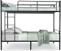 Bunk Bed Twin Over Twin,Bunk Beds for Kids Teens Adults with Ladders and Guardrail,Sturdy Literas Heavy Duty Metal Slats,400 lbs Capacity,No Spring Box Required,Black