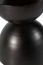 Signature Design by Ashley Kurtson Modern Metal Accent Table with Pedestal Base, Black
