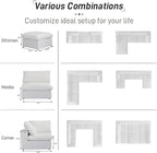 WJShome 78.72" Cloud Modular Sectional Sofa with Thick Cushion, Down Filled Wide LoveSofa Minimalist Sofa Couch,Deep Seat Couches for Living Room Sofa Sets(White, LoveSeat)