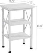 VECELO Modern Nightstands X-Design Side End Table Night Stand with Storage Shelf for Bedroom,Living Room