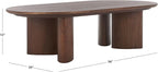 SAFAVIEH Couture Collection Barnard Walnut Oval Solid Wood Coffee Table