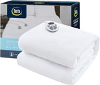 Serta Heated Mattress Pad Twin XL - Deep Pocket, 10 Heat Settings, Auto Shut Off, ETL Certified, Machine Washable, White