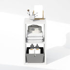 Furinno Cubic Closet Organizers and Storage, 2-Cube Closet Organizer, Open Shelf Closet Storage, Extra Thick Frame for Wardrobe, Bedroom, Living Room, White