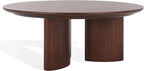 SAFAVIEH Couture Collection Barnard Walnut Round Solid Wood Coffee Table