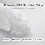 Acanva 20x20 Throw Pillow Inserts Set of 4, Premium Polyester Fiber Fill Square Sham Stuffer Cushion for Sofa, Bed, Couch and Chair, Machine Washable, 20x20 Inch(for 18x18 Cover), White 4 Count