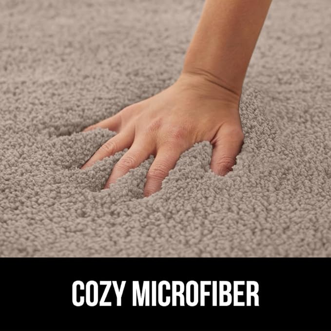 GORILLA GRIP Bathroom Rugs, 30x20, Ultra Soft Absorbent Mat, Thick Plush Bath Rug, Machine Washable, Microfiber Quick Dry, Mats for Shower, Bathtub and Floor, Home Decor Accessories, Beige