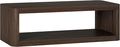 Henn&Hart 47" Rectangular Low-Profile Coffee Table with Open Storage Shelf for Living Room, Family Room, or Office, Alder Brown