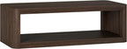 Henn&Hart 47" Rectangular Low-Profile Coffee Table with Open Storage Shelf for Living Room, Family Room, or Office, Alder Brown