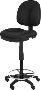 OEF Furnishings Comfort Office Stool, 24.5"-34.5" Height