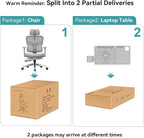 Newtral Ergonomic Mesh Office Chair with Footrest,Laptop Desk, Adaptive Lumbar Support, High Back Desk Computer Chair with Soft 4D Armrest,Adjustable Headrest,136°Tilt Function for Home & Office