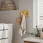 5-Piece Bathroom Hardware Set， Brushed Gold Bathroom Accessories 304 Stainless Steel， Including 23.8 inch Bath Towel Bar*2, Double Towel Hook, Toilet Paper Holder, and Towel Ring