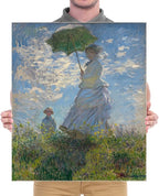 Wieco Art Woman with a Parasol Madame Monet and Her Son Canvas Prints Wall Art of Claude Monet Famous Classic Oil Paintings Reproduction Gallery Wrapped People Pictures