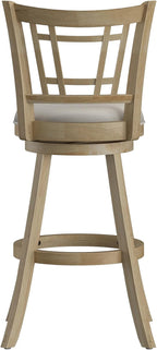 Hillsdale Fairfox Swivel Stool with Rectangular Lattice Back, Natural