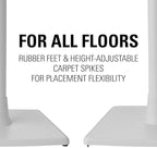 Sanus Wireless Sonos Speaker Stand for Sonos One, Play:1, & Play:3 - Audio-Enhancing Design with Built-in Cable Management - Single Stand (White) - WSS21-W1