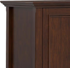 SIMPLIHOME Amherst 72-inch Wide Solid Wood TV Stand in Russet Brown, Transitional-Style Media Console for Living Room with Cable Management and Adjustable Shelves, Fits 80" TVs