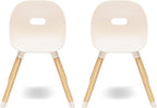 Lalo The Play Chair - Wooden & Non-Toxic Plastic Kids & Toddler Chair - Sturdy Bucket Seat, Easy to Clean, Up to 200 lb. Weight Capacity, Set of 2 - Grapefruit
