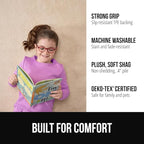 GORILLA GRIP Slip Resistant Soft Washable Stain Resistant Area Rug, Plush Thick Carpet for Nursery, Bedroom, Living Room, Non-Shedding Floor Rugs, Kid and Pet Friendly, Baby Home Decor, 4x6, Ivory