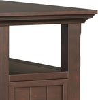 SIMPLIHOME Acadian 19-inch Wide Solid Wood End Table with Drawer and Open Shelf in Brunette Brown for Living Room, Bedroom, or Entryway