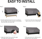 Easy-Going Waterproof Outdoor Couch Cover, Heavy Duty Deep 3-Seater Patio Sofa Cover, Windproof Outdoor Furniture Cover with Air Vent (88Wx40Dx33H inch,Gray/Black)