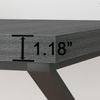 HSH Extra Long Home Office Desk, Industrial Metal Wood Computer Desk, Large PC Laptop Table for Two Person Executive Writing Work Study Gaming, Bedroom Living Room Dual Monitor Desk, Dark Gray,78 Inch