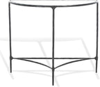 SAFAVIEH Couture Collection Isabellina Black & Clear Glass Half Moon Console Table