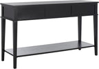 SAFAVIEH Home Collection Manelin Black/Antique Gold 3-Drawer Console Table for Living Room Foyer Bedroom Hallway Entryway Office