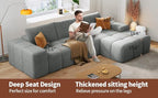114” Oversized Modular Sectional Couch for Living Room, Chenille Boneless Couch L-Shape Cloud Sofa with Deep Seat and Chaise, Memory Foam Compressed Sofa for Living Room Furniture Bedroom Apartment