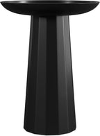 SIMPLIHOME Dayton Solid Mango Wood 13 Inch Wide Round Contemporary Wooden Accent Table in Black, Fully Assembled, for The Living Room and Bedroom