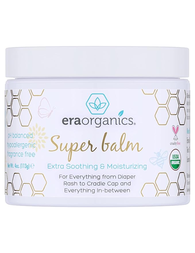 Era Organics Healing Ointment for Babies - USDA Certified Organic Natural Moisturizer Gentle on Sensitive Skin Prone To Baby Eczema, Cradle Cap (Infant Seborrheic Dermatitis), Rashes, Hives 4oz