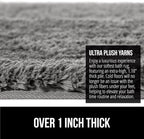 GORILLA GRIP Bathroom Rugs, 30x20, Ultra Soft Absorbent Mat, Thick Plush Bath Rug, Machine Washable, Microfiber Quick Dry, Mats for Shower, Bathtub and Floor, Home Decor Accessories, Gray