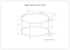 SIMPLIHOME Monet Industrial 32 inch Wide Metal Metal Coffee Table in Black for the Living Room and Family Room