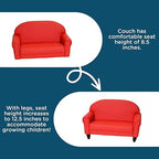 Children's Factory As We Grow Chair and Couch, Flexible Seating for Daycare or Preschool, Kids Reading Couch, Playroom Furniture, Red