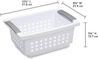 Sterilite 16608008 Small Stacking Basket with Vertical Stacking Functionality and Titanium Accents for Organization in Home or Office, White (16 Pack)
